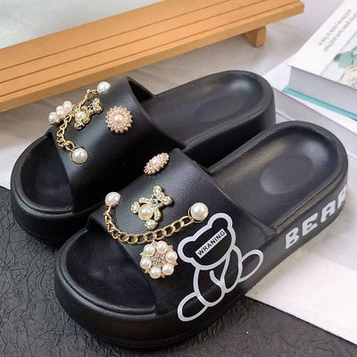 Damen modische Sandalen mit Schmuckdetails Fudus