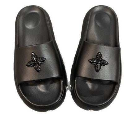 Damen Bequeme Pantoletten mit modischen Sternenapplikationen Fudus