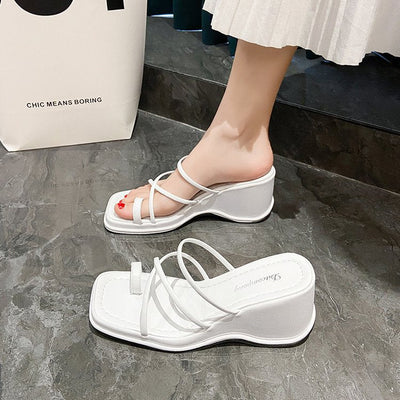 Damen Wedge-Sandalen mit eleganten Riemchen und rutschfester Sohle Fudus