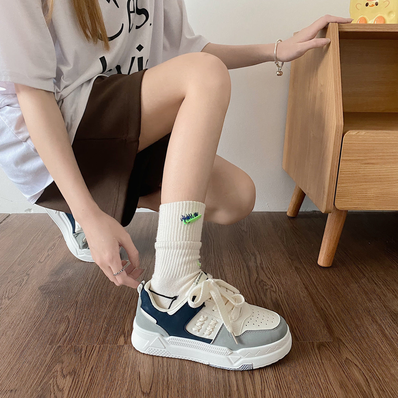 Damen Sportliche Chunky Sneakers mit atmungsaktivem Mesh-Obermaterial und stabiler Gummisohle Fudus