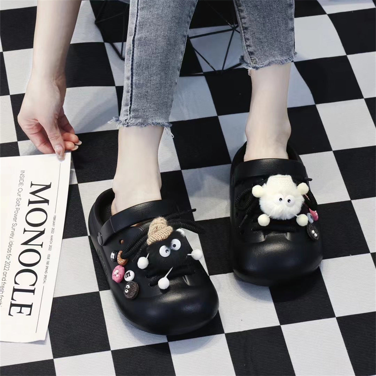 Damen Verspielte Clogs mit tierischen Applikationen Fudus