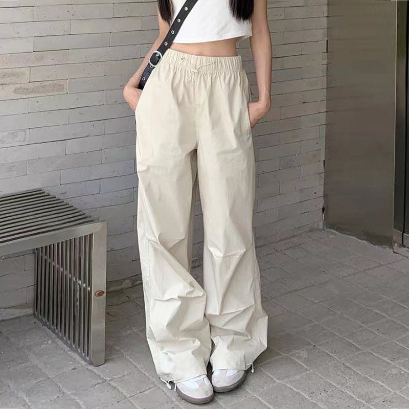 Damen lässige Cargo-Hosen mit elastischem Bund und praktischen Taschen Fudus