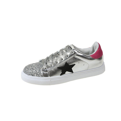 Damen modische Sneakers mit glitzernden Akzenten und robustem Design Fudus