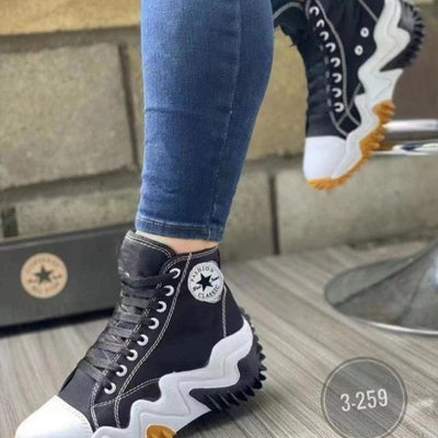 Damen Sportliche High-Top Sneakers mit einzigartigem Wellenprofil und atmungsaktiver Konstruktion Fudus