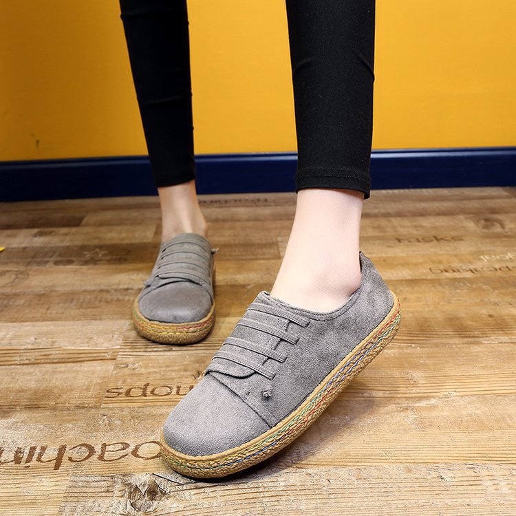 Damen Sneaker mit praktischem Elastikverschluss und komfortabler Jute-Sohle Fudus