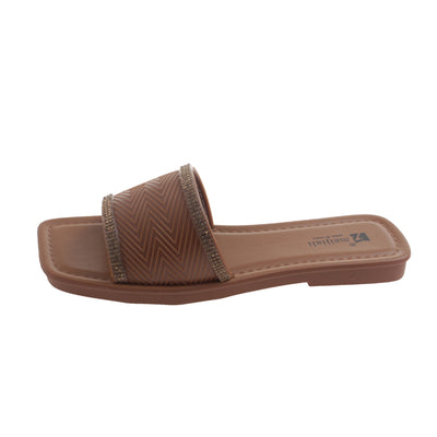 Damen Elegante und bequeme Pantoletten mit Strassverzierungen Fudus