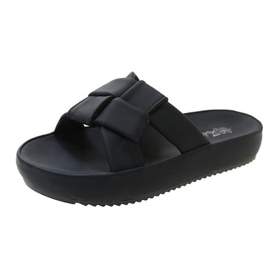 Damen Trendige Slide-Sandalen mit dekorativem Schleifen-Design und komfortabler Sohle Fudus