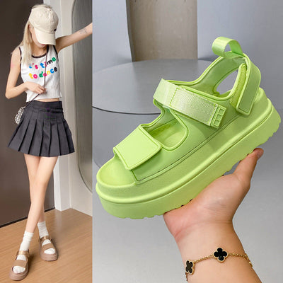 Damen Sportliche Sandalen mit verstellbaren Klettverschlüssen und rutschfester Profilsohle Fudus