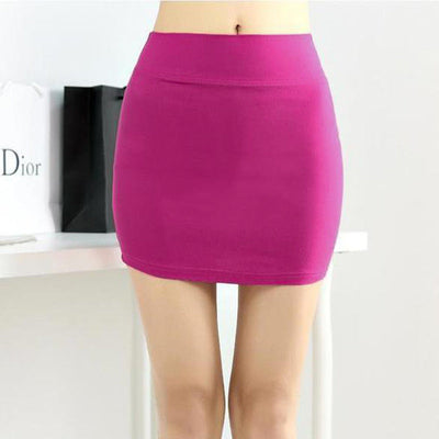 Damen figurbetonter Minirock mit elastischem Bund und komfortabler Passform Fudus