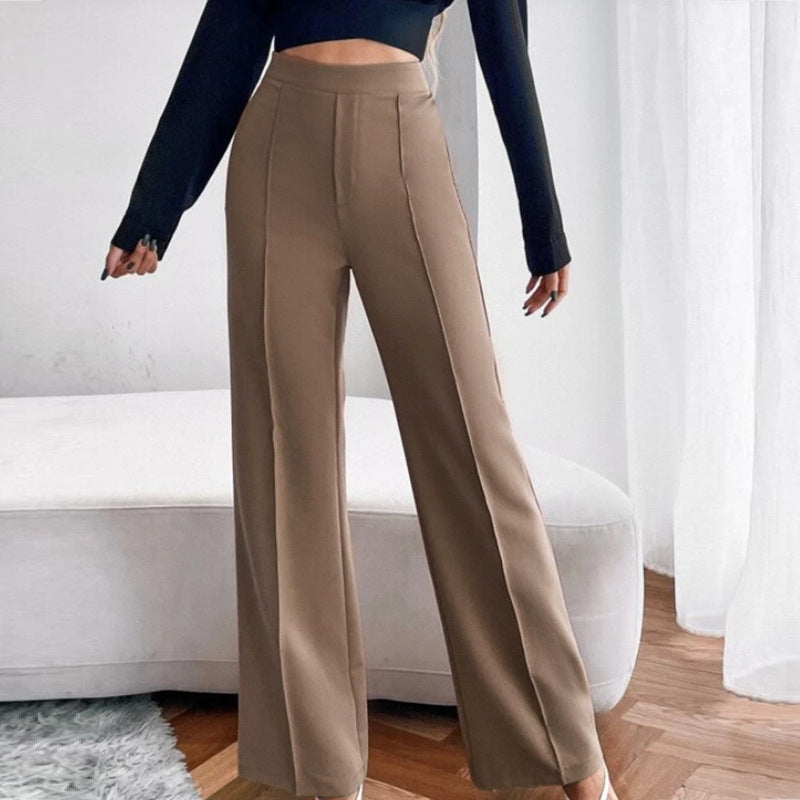 Damen Palazzo-Hose mit hoher Taille und elegantem Schnitt Fudus