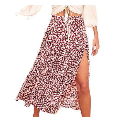 Damen Maxirock mit schlanker Silhouette und hohem Schlitz Fudus