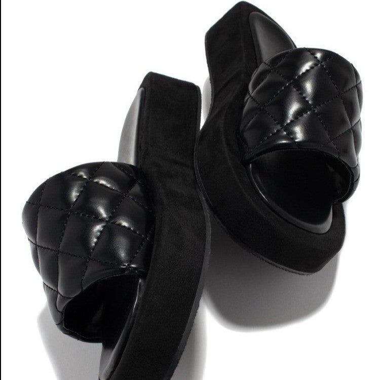 Damen Modische Clogs mit geflochtenem Obermaterial und rutschfester Sohle Fudus