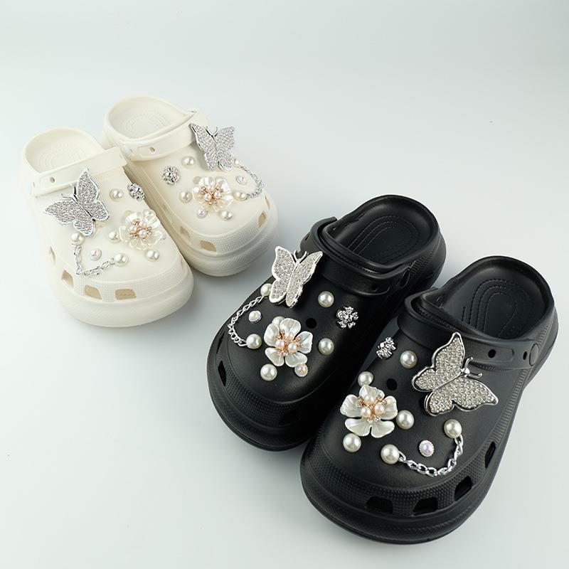 Damen modische Clogs mit Dekor Fudus