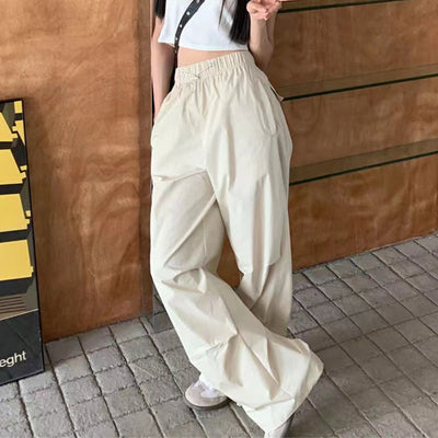 Damen lässige Cargo-Hosen mit elastischem Bund und praktischen Taschen Fudus