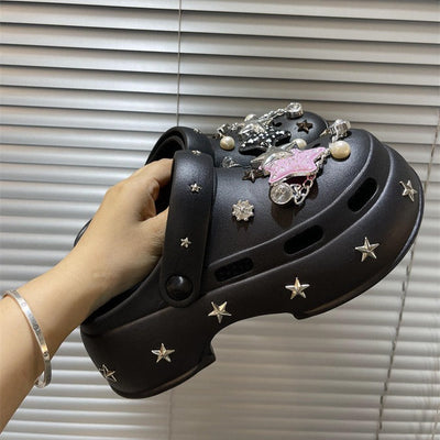 Damen Kreative und modische Clogs mit funkelnden Applikationen Fudus