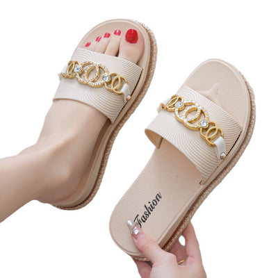 Damen Glamouröse und bequeme Pantoletten mit funkelnden Applikationen Fudus