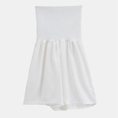 Damen trägerloses Jumpsuit mit voluminösem Rockteil Fudus