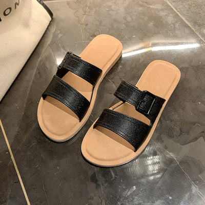 Damen Riemchen-Sandalen mit verstellbarem Schnallen-Design und gepolstertem Fußbett Fudus