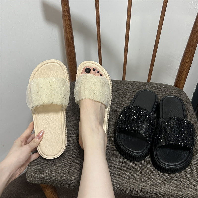 Damen Schicke und bequeme Slipper Sandalen Fudus