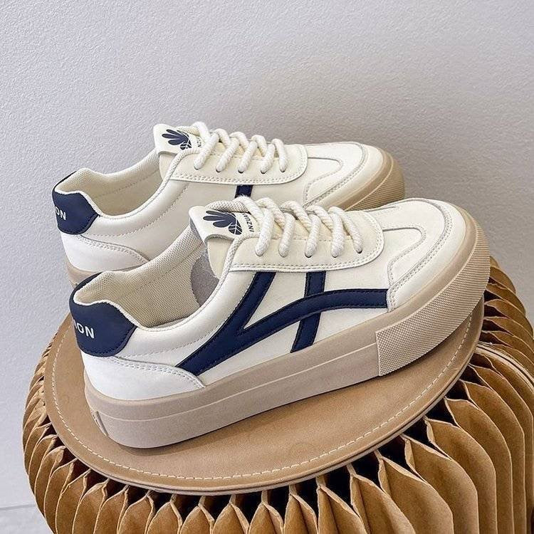 Damen Trendige Plateau-Sneaker mit hochwertigem Obermaterial und rutschfester Sohle Fudus