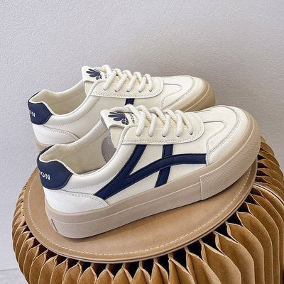 Damen Trendige Plateau-Sneaker mit hochwertigem Obermaterial und rutschfester Sohle Fudus