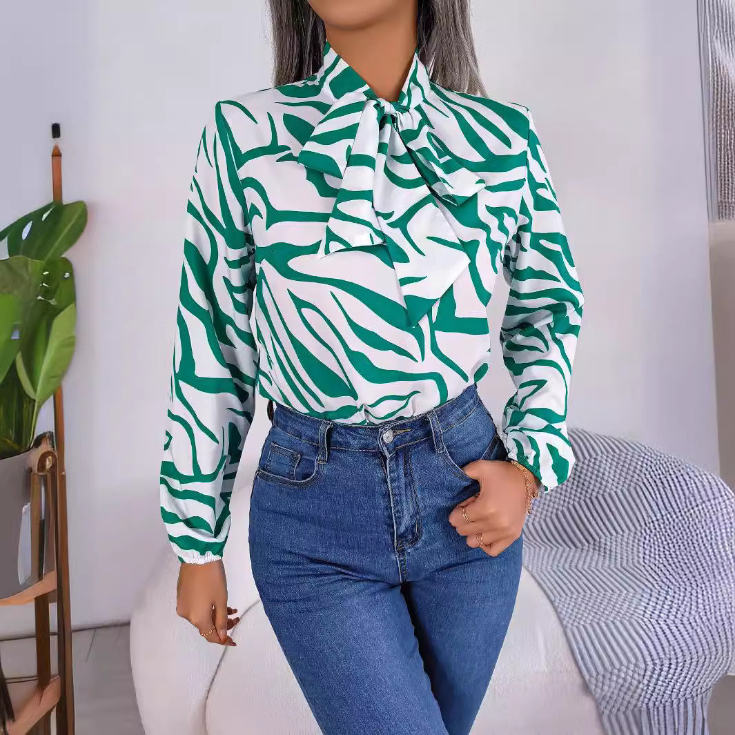 Damen Bluse mit modernem Zebradesign Fudus