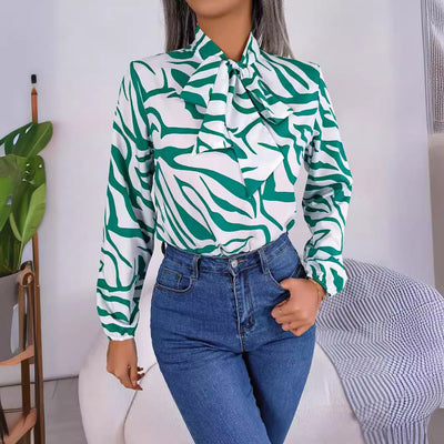 Damen Bluse mit modernem Zebradesign Fudus