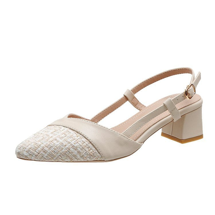 Damen Slingback-Pumps mit elegantem spitzen Design und bequemer Blockabsatzhöhe Fudus