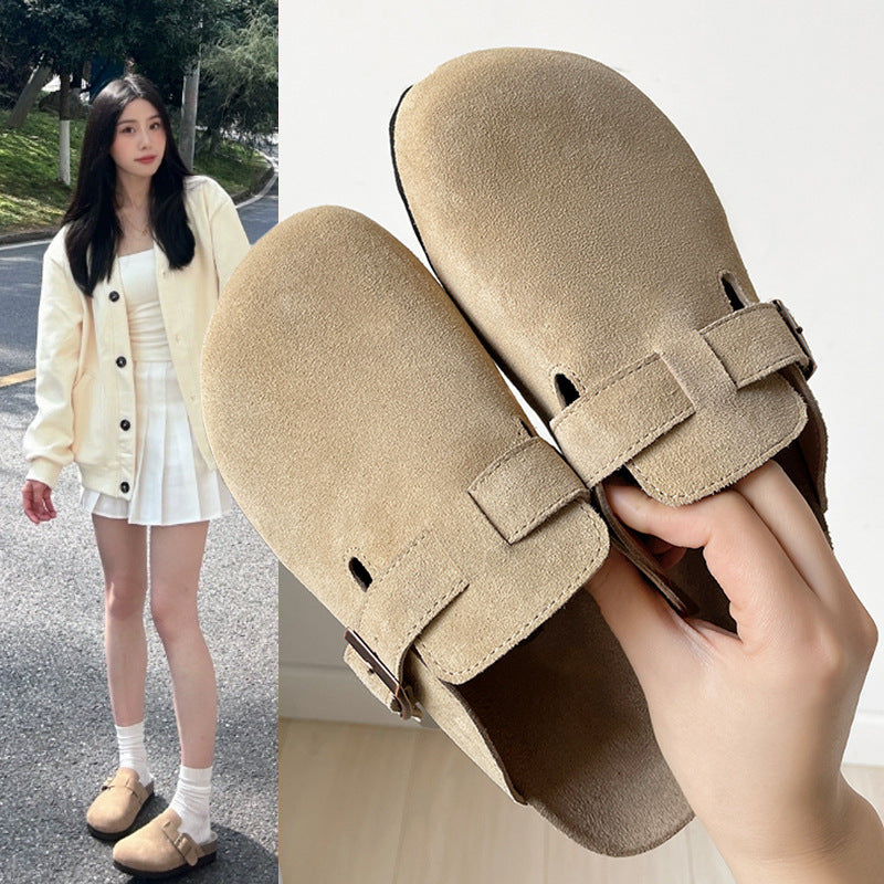 Damen Clogs mit modischem Schnallenverschluss und komfortabler Fußbettung Fudus