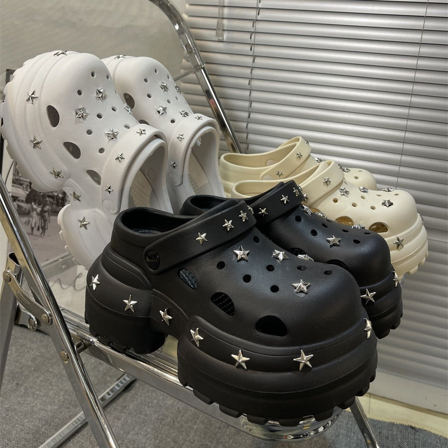 Damen modische Clogs mit trendigem Sternen-Design Fudus