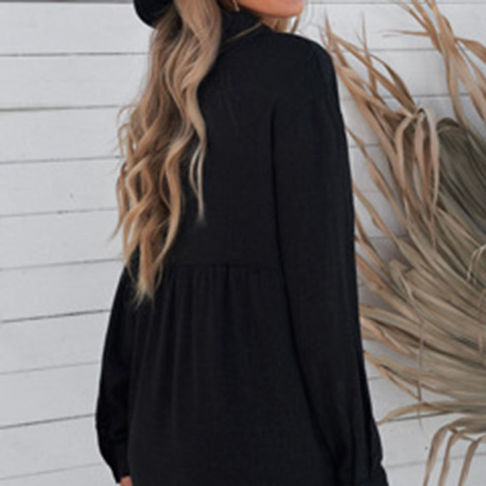 Damen Leinenbluse mit lässigem Schnitt Fudus