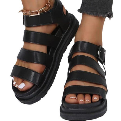 Damen Fußbett-Sandalen mit verstellbarem Riemen und rutschfester Sohle Fudus