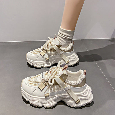 Damen Sportliche Chunky Sneakers mit atmungsaktiver Mesh-Oberfläche und ergonomischer Dämpfung Fudus