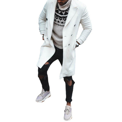 Herren eleganter Doppelreiher-Mantel Aliams