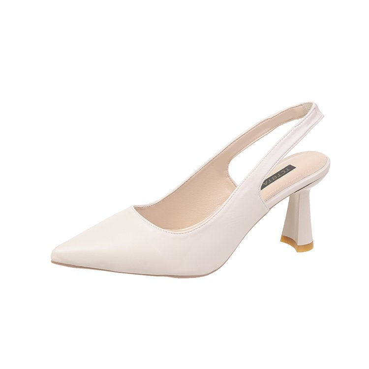 Damen Slingback-Pumps mit spitz zulaufendem Design und luxuriösem Blockabsatz Fudus