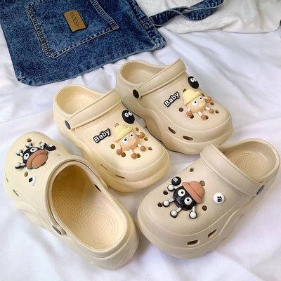 Damen Tiermotivierte Komfortclogs mit kreativen Accessoires Fudus