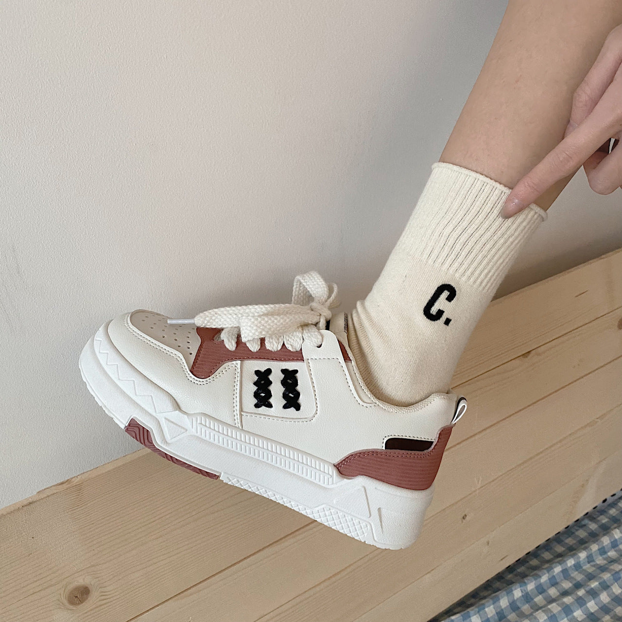 Damen Sportliche Chunky Sneakers mit atmungsaktivem Mesh-Obermaterial und stabiler Gummisohle Fudus