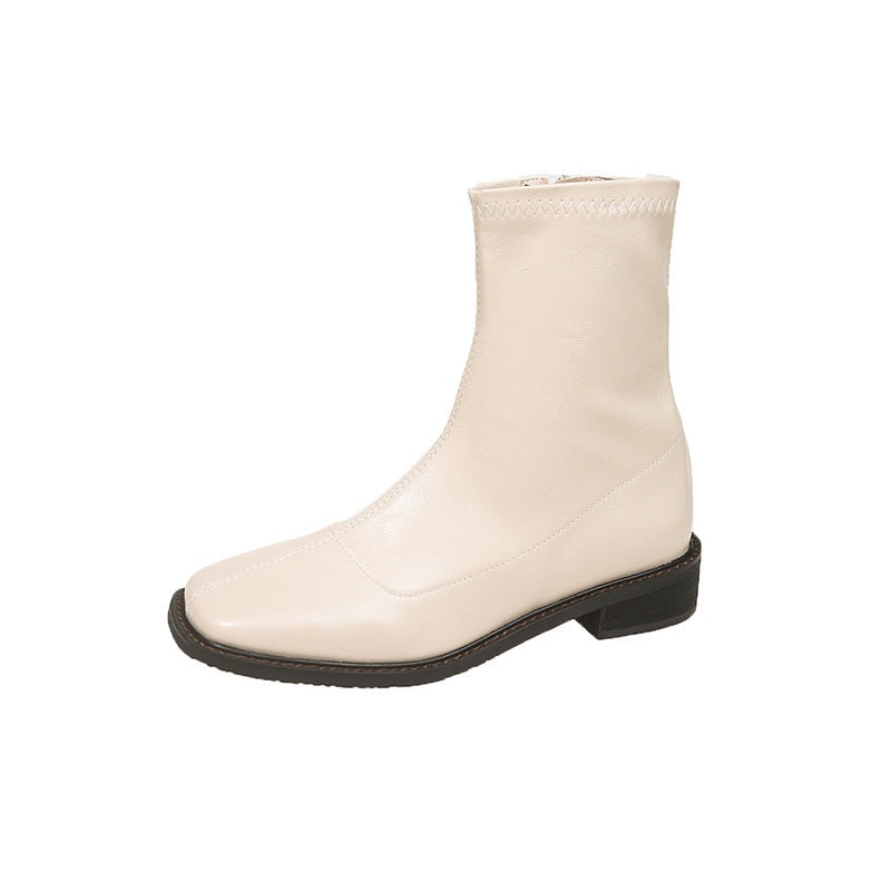 Damen Stiefeletten aus hochwertigem Kunstleder mit elastischem Schaft Fudus