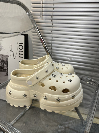 Damen modische Clogs mit trendigem Sternen-Design Fudus