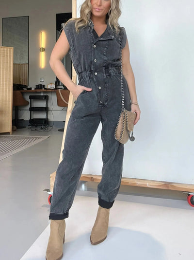 Damen Overall im modernen Utility-Stil Fudus