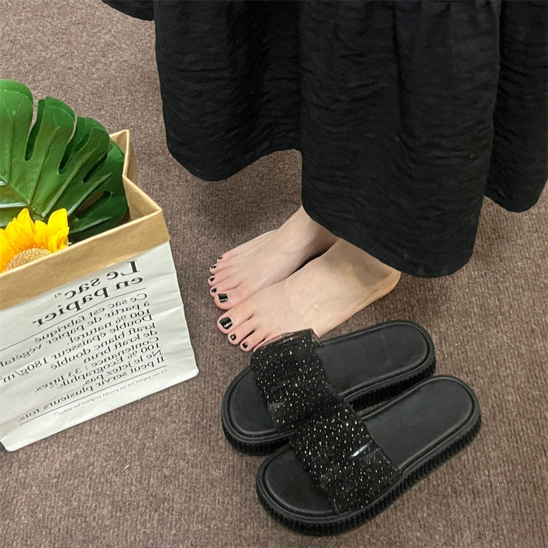 Damen Schicke und bequeme Slipper Sandalen Fudus