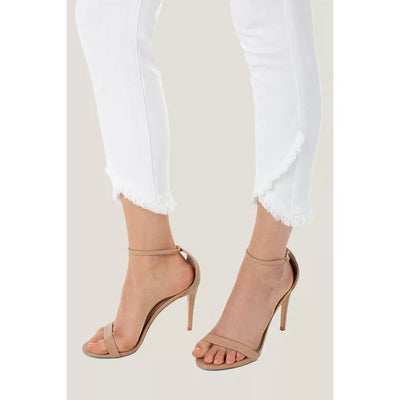 Damen Jeans mit fransigem Saum und schmalem Schnitt Fudus