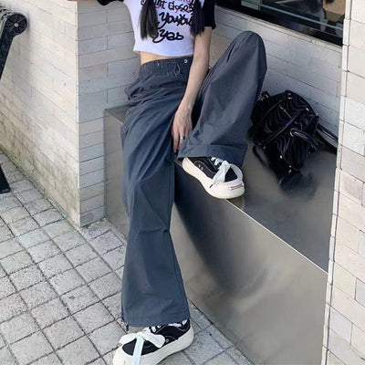 Damen lässige Cargo-Hosen mit elastischem Bund und praktischen Taschen Fudus