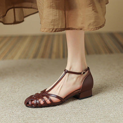 Damen elegante Flachsandalen mit modischem T-Riemen-Design und rutschfester Sohle Fudus