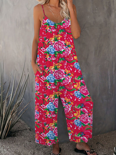 Damen Jumpsuit mit floralem Muster von Fudus