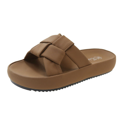 Damen Trendige Slide-Sandalen mit dekorativem Schleifen-Design und komfortabler Sohle Fudus