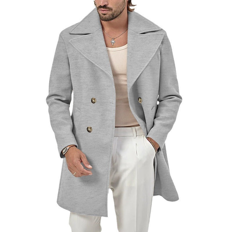Herren eleganter Doppeltknopf-Mantel Aliams