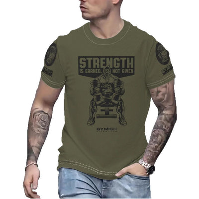 Herren Fitness-T-Shirt mit kraftvollem Motiv und komfortablem Schnitt Fudus