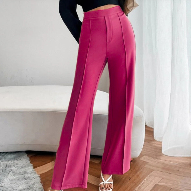 Damen Palazzo-Hose mit hoher Taille und elegantem Schnitt Fudus