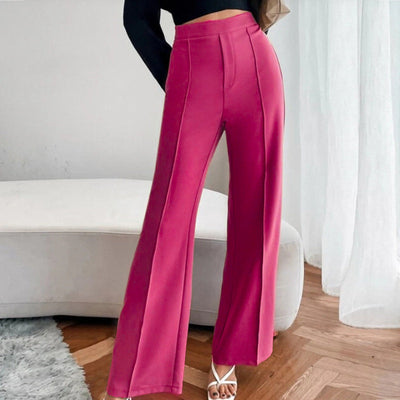 Damen Palazzo-Hose mit hoher Taille und elegantem Schnitt Fudus